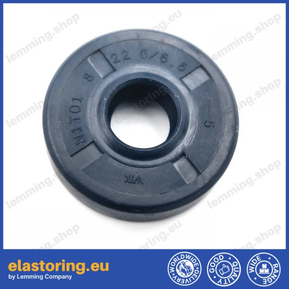 Pressure oil seal 8x22x6/6,5 N1T01 NBR [BABSL]